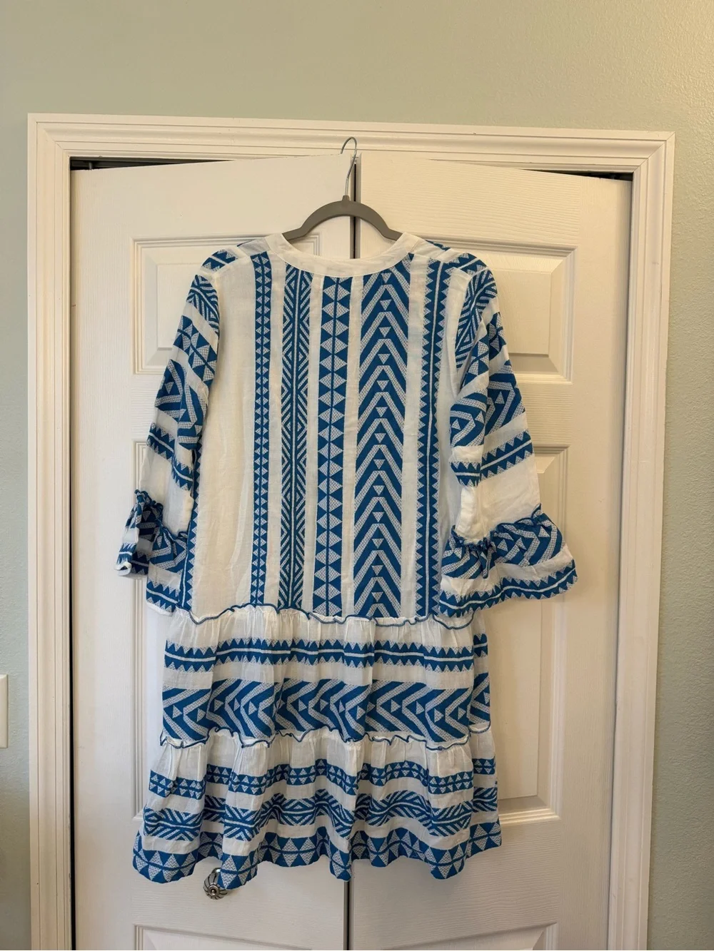 Thml - Tiered V-neck Embroidered Dress - Picture 9 of 10